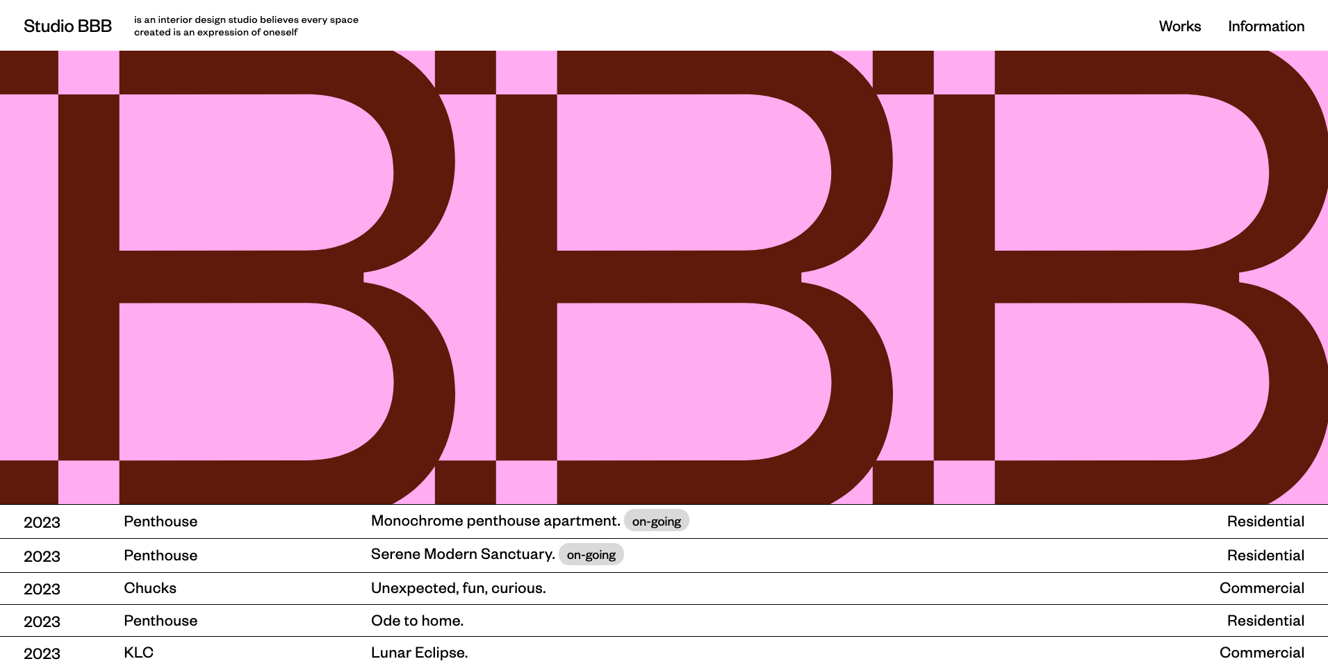 Studio BBB — 01 — hero screen