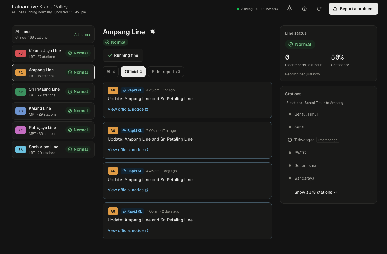 LaluanLive — 04 — shipped UI